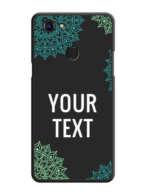 Custom Your Name with Floral Design on Space Black Custom Soft Matte Back Cover - Oppo F5 Youth