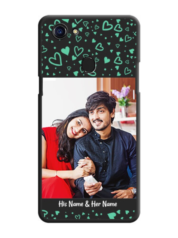 Custom Sea Green Indefinite Love Pattern on Photo on Space Black Soft Matte Mobile Cover - Oppo F5