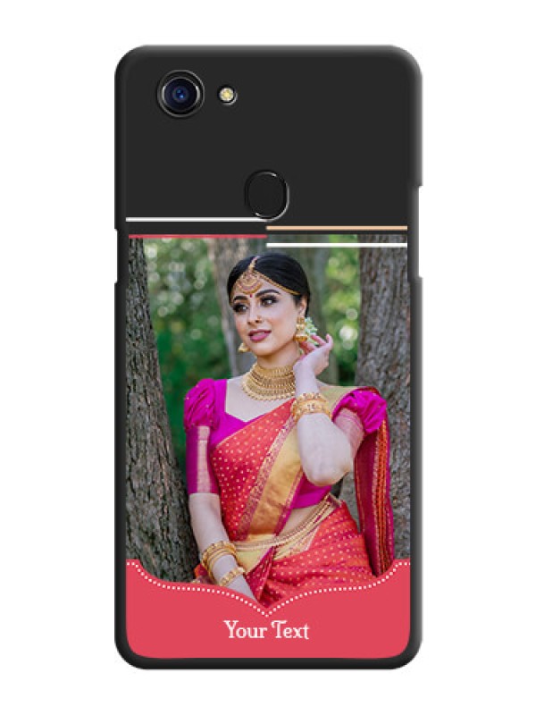 Custom Classic Plain Design with Name on Photo on Space Black Soft Matte Phone Cover - Oppo F5