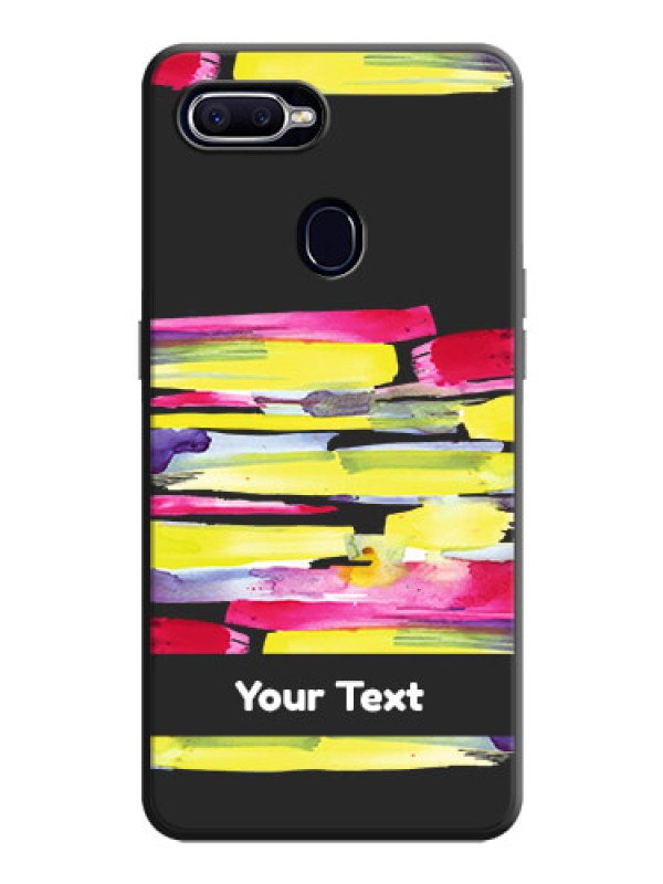 Custom Brush Coloured on Space Black Personalized Soft Matte Phone Covers - Oppo F9 Pro