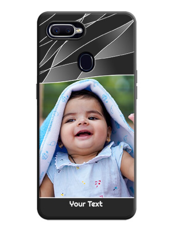 Custom Mixed Wave Lines - Photo on Space Black Soft Matte Mobile Cover - Oppo F9 Pro