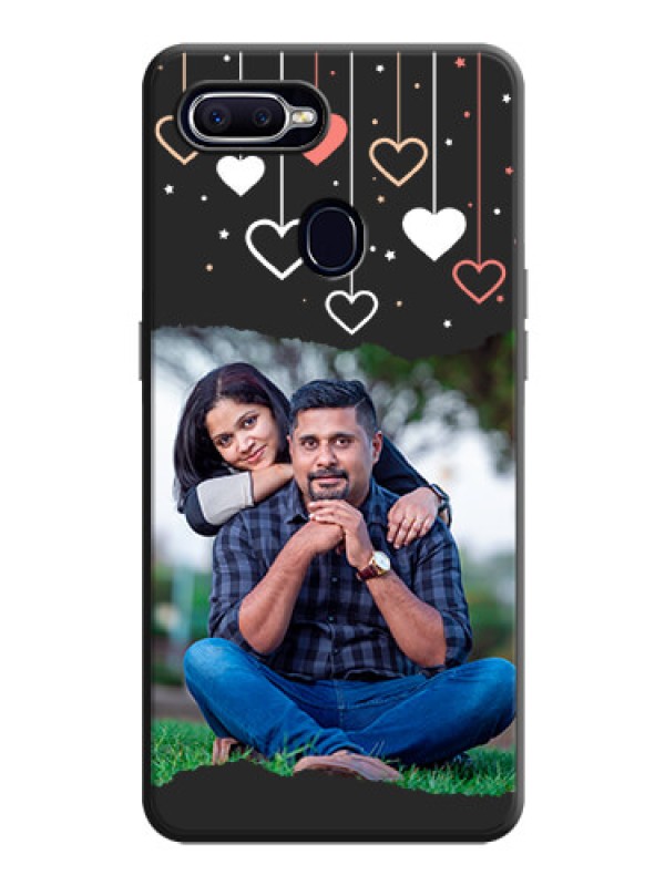 Custom Love Hangings with Splash Wave Picture on Space Black Custom Soft Matte Phone Back Cover - Oppo F9