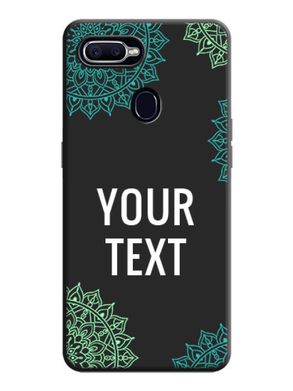 Custom Your Name with Floral Design on Space Black Custom Soft Matte Back Cover - Oppo F9
