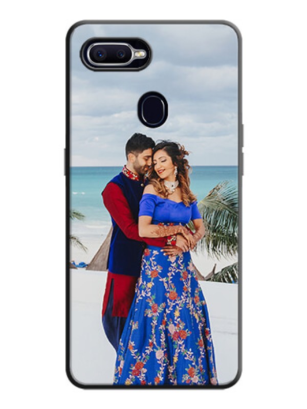 Custom Full Single Pic Upload On Space Black Personalized Soft Matte Phone Covers -Oppo F9