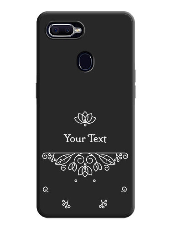 Custom Lotus Garden Custom Text On Space Black Personalized Soft Matte Phone Covers -Oppo F9