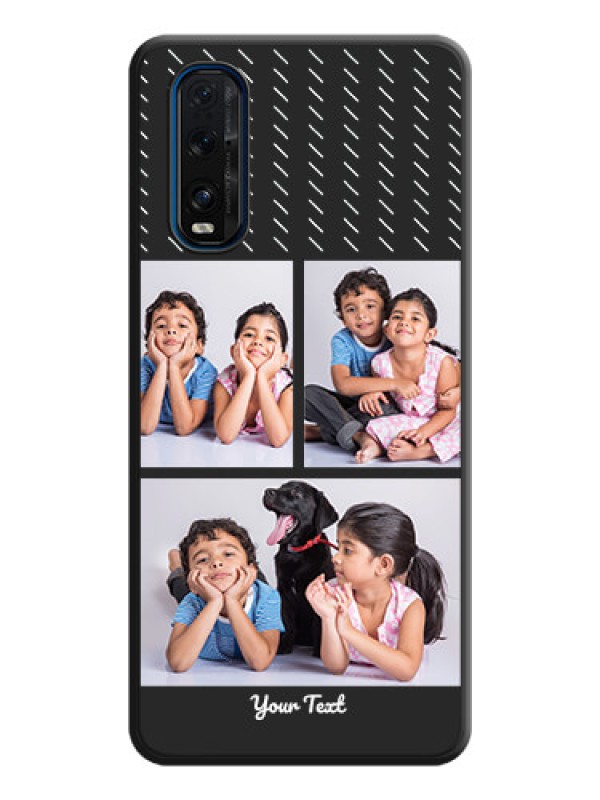 Custom Cross Dotted Pattern with 2 Image Holder on Personalised Space Black Soft Matte Cases - Oppo Find X2