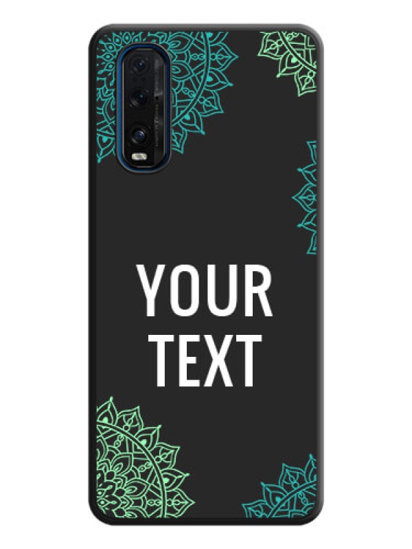 Custom Your Name with Floral Design on Space Black Custom Soft Matte Back Cover - Oppo Find X2