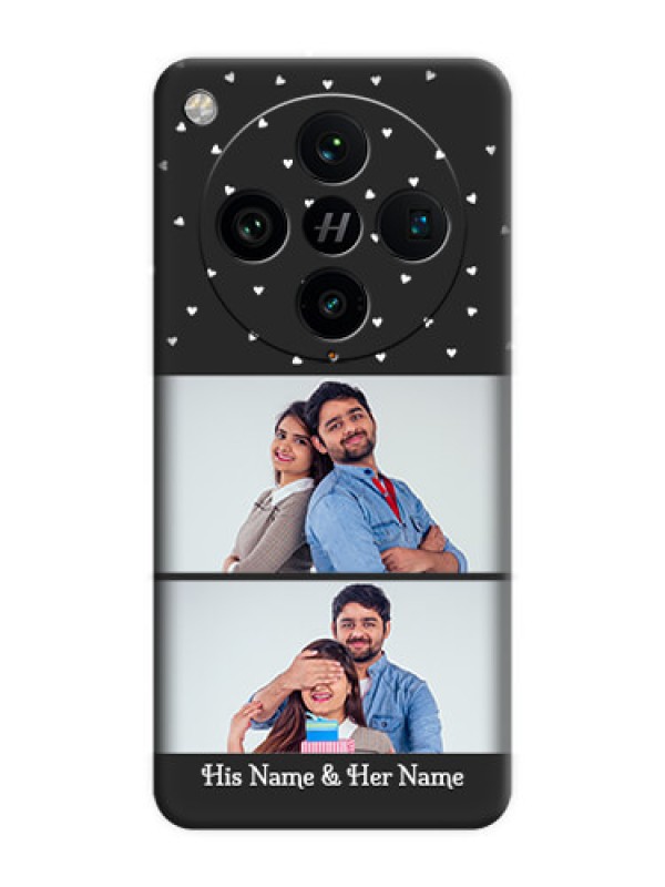 Custom Miniature Love Symbols with Name On Space Black Custom Soft Matte Mobile Back Cover - Oppo Find X8 Pro 5G