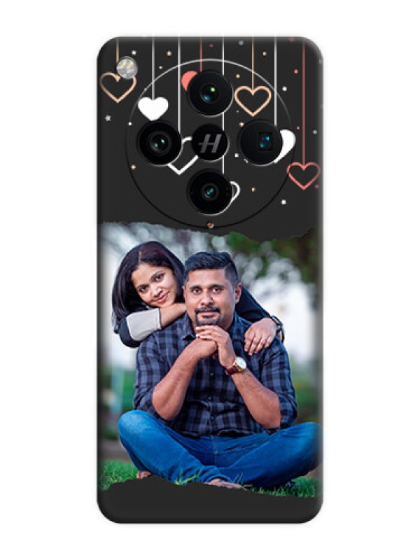 Custom Love Hangings with Splash Wave Picture On Space Black Custom Soft Matte Mobile Back Cover - Oppo Find X8 Pro 5G