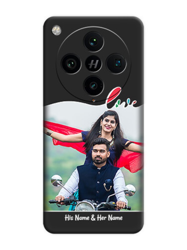 Custom Fall in Love Pattern with Picture on Photo On Space Black Custom Soft Matte Mobile Back Cover - Oppo Find X8 Pro 5G