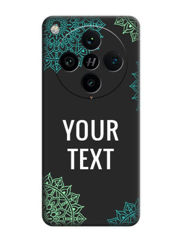 Custom Your Name with Floral Design On Space Black Custom Soft Matte Mobile Back Cover - Oppo Find X8 Pro 5G