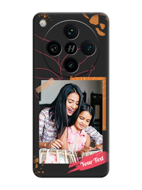 Custom Orange Photo Frame On Space Black Custom Soft Matte Mobile Back Cover - Oppo Find X8 Pro 5G