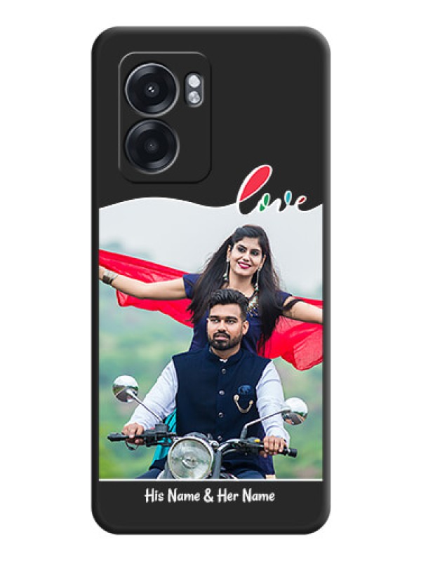 Custom Fall in Love Pattern with Picture on Photo on Space Black Soft Matte Mobile Case - Oppo K10 5G