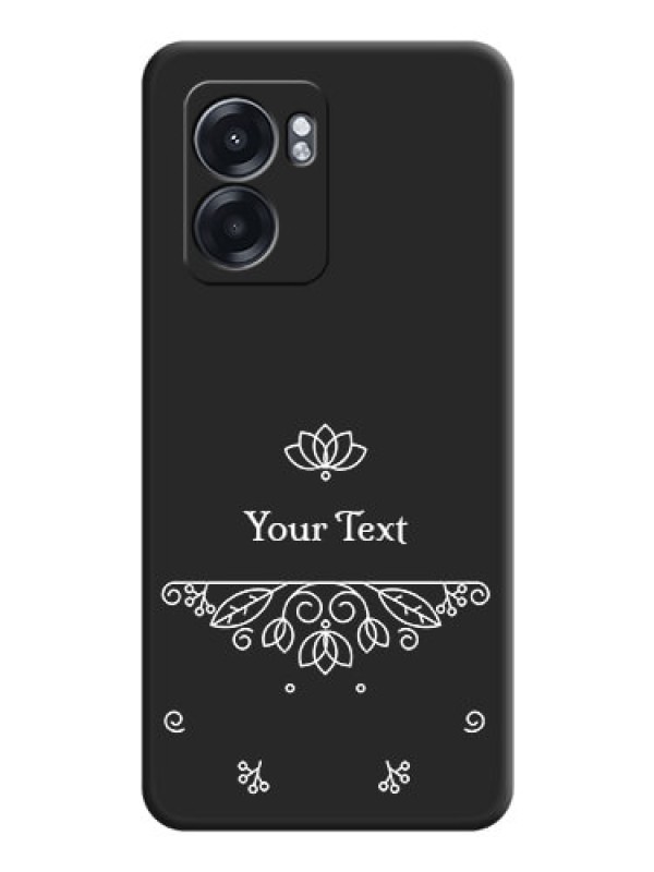 Custom Lotus Garden Custom Text On Space Black Personalized Soft Matte Phone Covers -Oppo K10 5G