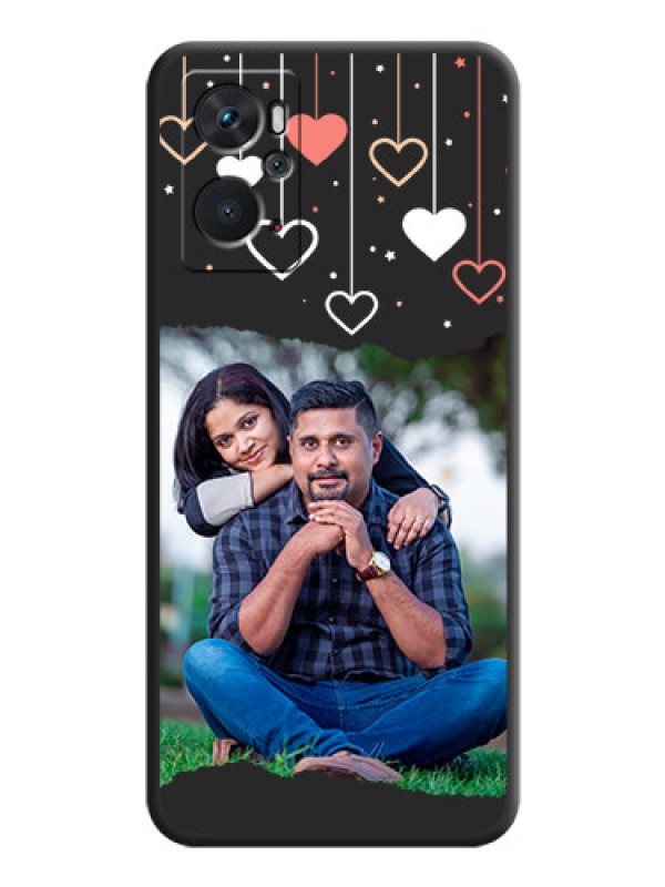 Custom Love Hangings with Splash Wave Picture on Space Black Custom Soft Matte Phone Back Cover - Oppo K10
