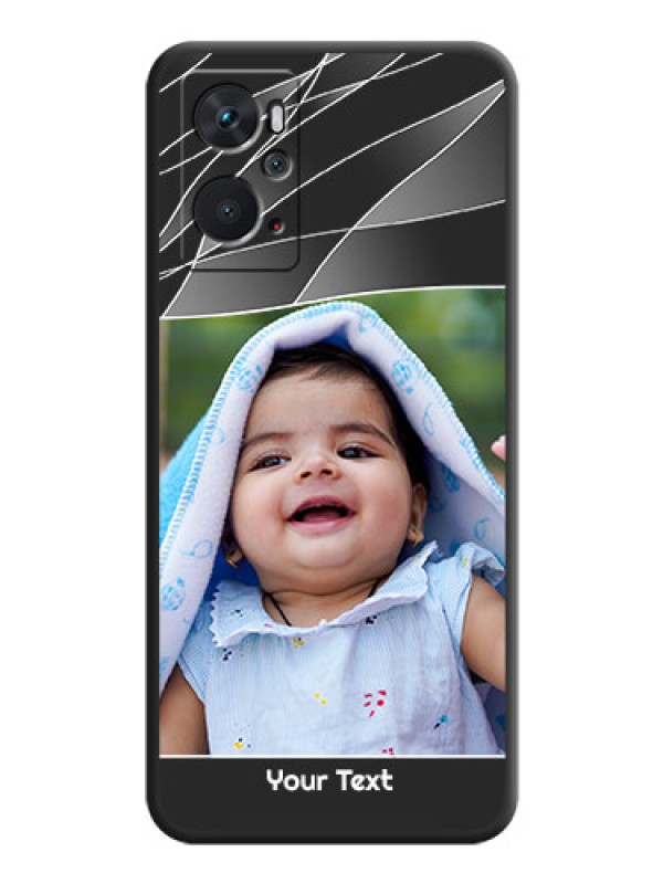 Custom Mixed Wave Lines on Photo on Space Black Soft Matte Mobile Cover - Oppo K10