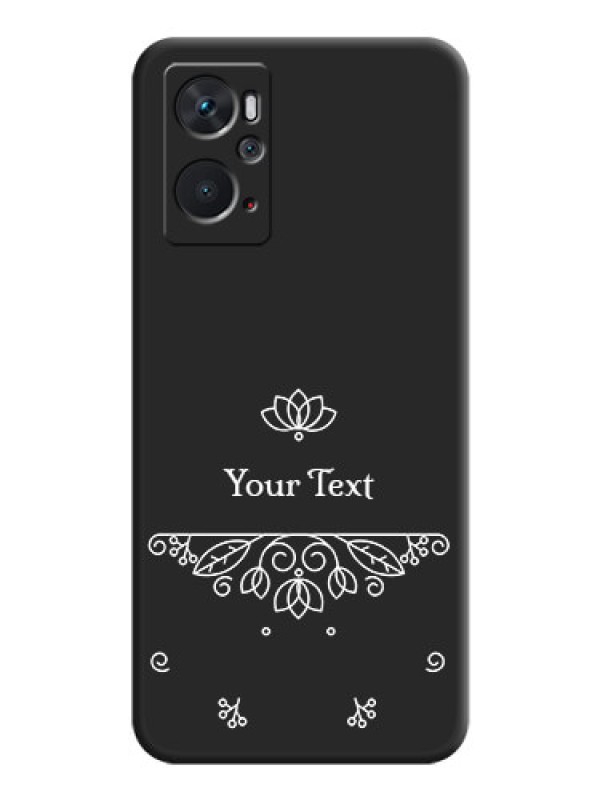 Custom Lotus Garden Custom Text On Space Black Personalized Soft Matte Phone Covers -Oppo K10
