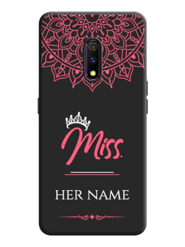 Custom Mrs Name with Floral Design on Space Black Personalized Soft Matte Phone Covers - Oppo K3