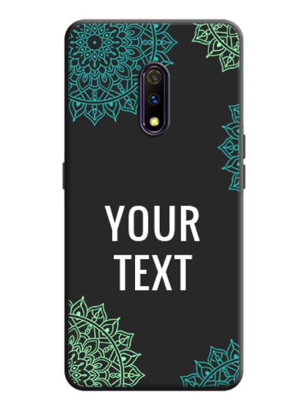 Custom Your Name with Floral Design on Space Black Custom Soft Matte Back Cover - Oppo K3