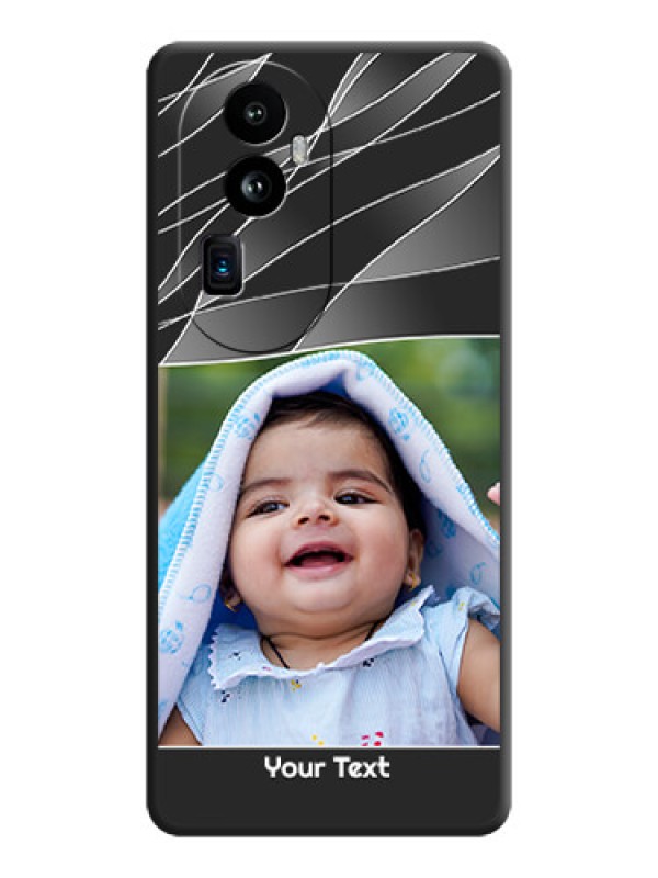 Custom Mixed Wave Lines - Photo on Space Black Soft Matte Mobile Cover - Reno 10 Pro Plus 5G