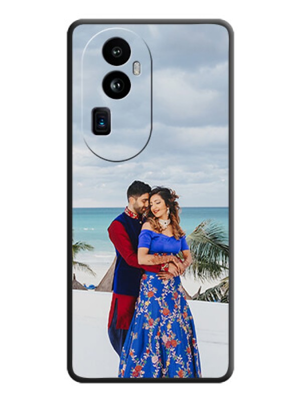Custom Full Single Pic Upload On Space Black Personalized Soft Matte Phone Covers - Reno 10 Pro Plus 5G