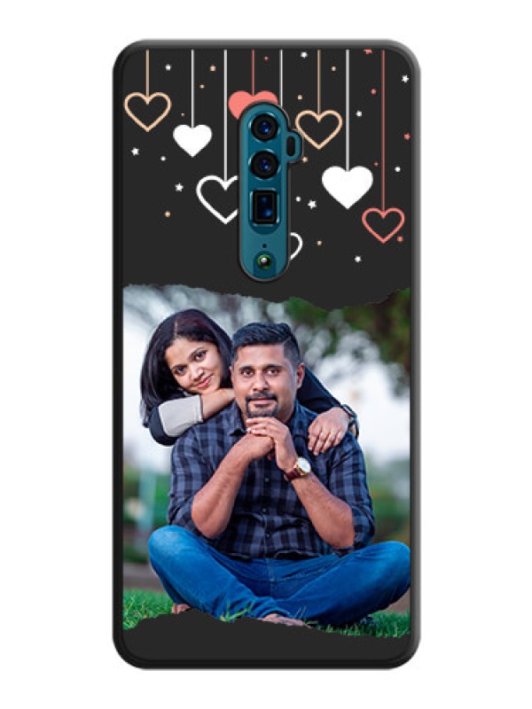Custom Love Hangings with Splash Wave Picture on Space Black Custom Soft Matte Phone Back Cover - Oppo Reno 10X Zoom