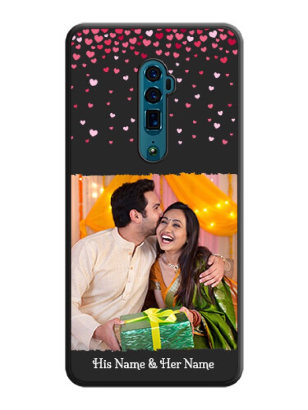 Custom Fall in Love with Your Partner on Photo on Space Black Soft Matte Phone Cover - Oppo Reno 10X Zoom
