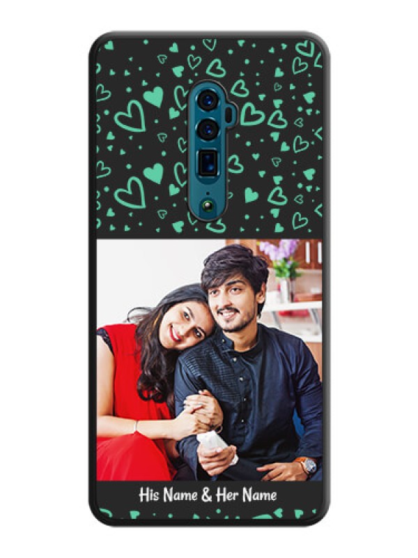 Custom Sea Green Indefinite Love Pattern on Photo on Space Black Soft Matte Mobile Cover - Oppo Reno 10X Zoom