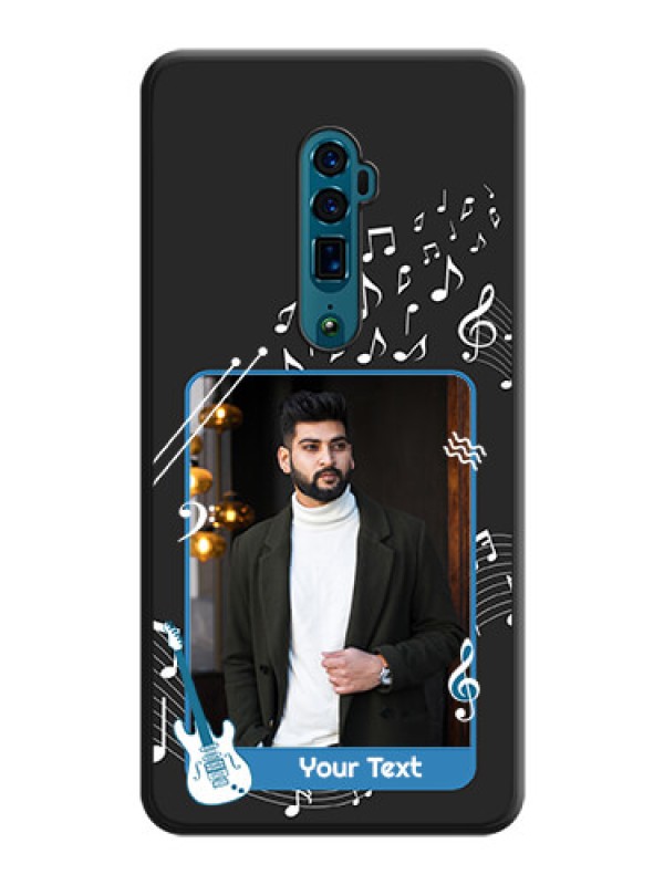 Custom Musical Theme Design with Text on Photo on Space Black Soft Matte Mobile Case - Oppo Reno 10X Zoom