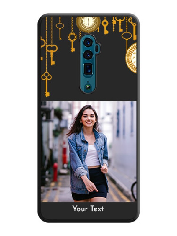 Custom Decorative Design with Text on Space Black Custom Soft Matte Back Cover - Oppo Reno 10X Zoom
