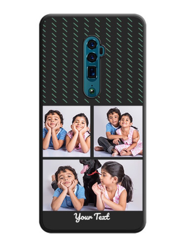Custom Cross Dotted Pattern with 2 Image Holder on Personalised Space Black Soft Matte Cases - Oppo Reno 10X Zoom