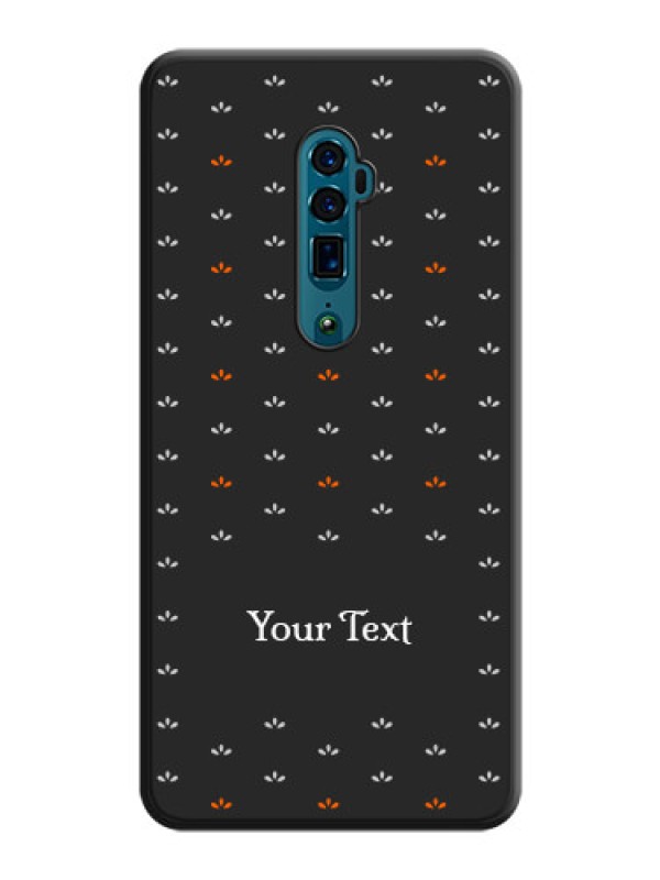 Custom Simple Pattern With Custom Text On Space Black Personalized Soft Matte Phone Covers -Oppo Reno 10X Zoom