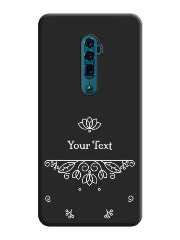 Custom Lotus Garden Custom Text On Space Black Personalized Soft Matte Phone Covers -Oppo Reno 10X Zoom
