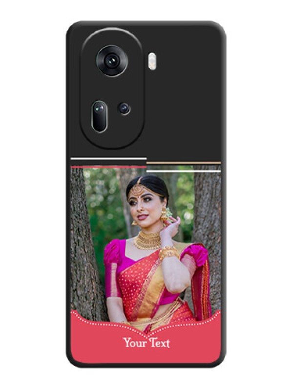 Custom Classic Plain Design with Name - Photo on Space Black Soft Matte Phone Cover - Reno 11 5G