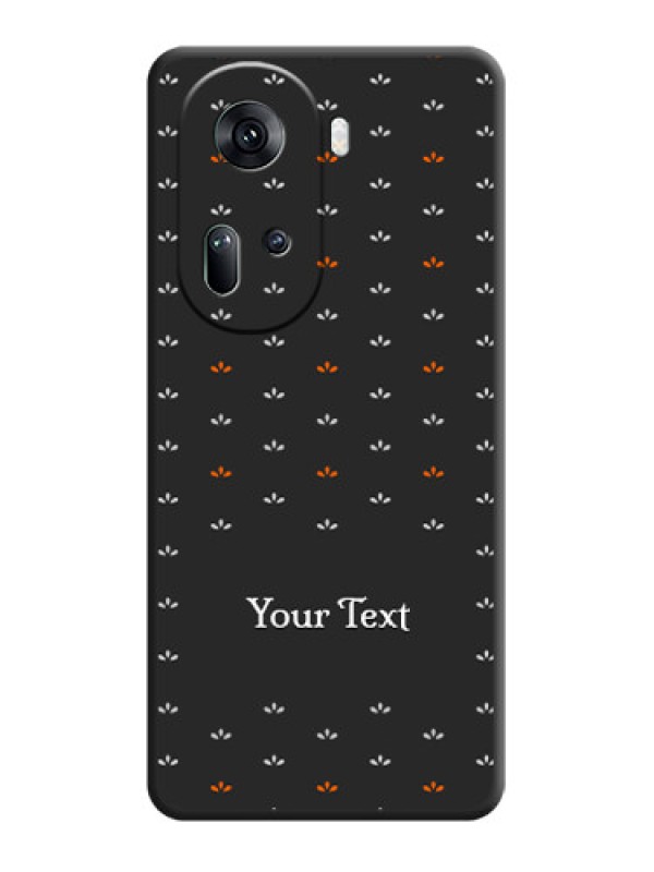 Custom Simple Pattern With Custom Text On Space Black Personalized Soft Matte Phone Covers - Reno 11 5G