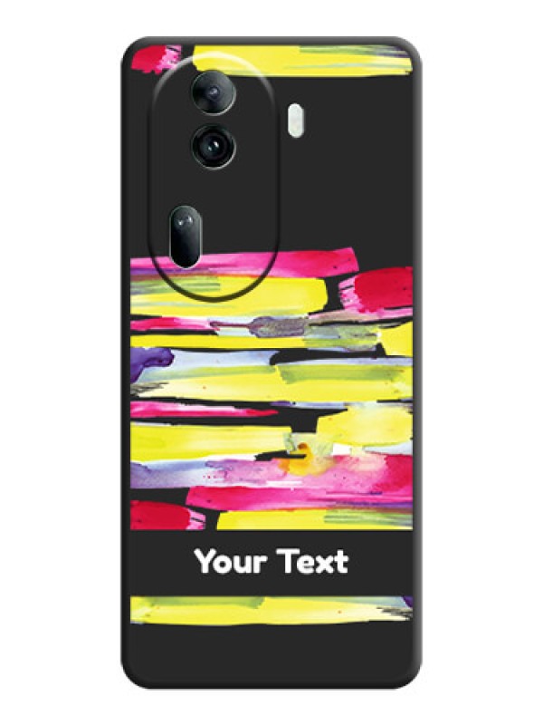Custom Brush Coloured on Space Black Personalized Soft Matte Phone Covers - Reno 11 Pro 5G