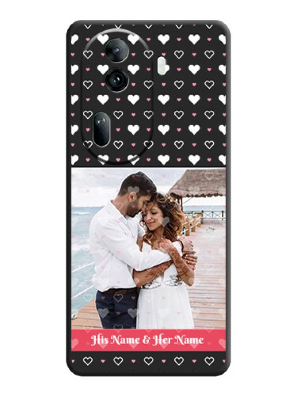 Custom White Color Love Symbols with Text Design - Photo on Space Black Soft Matte Phone Cover - Reno 11 Pro 5G