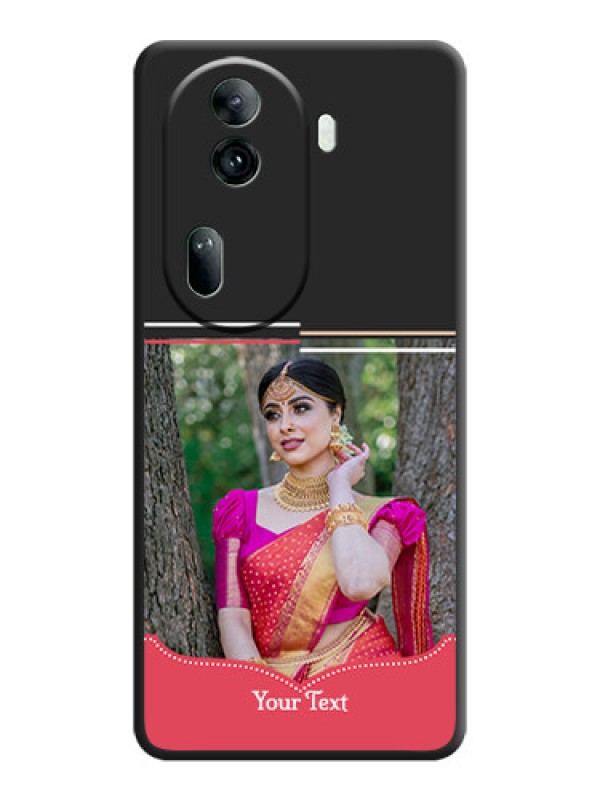 Custom Classic Plain Design with Name - Photo on Space Black Soft Matte Phone Cover - Reno 11 Pro 5G
