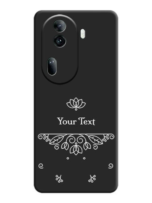 Custom Lotus Garden Custom Text On Space Black Personalized Soft Matte Phone Covers - Reno 11 Pro 5G