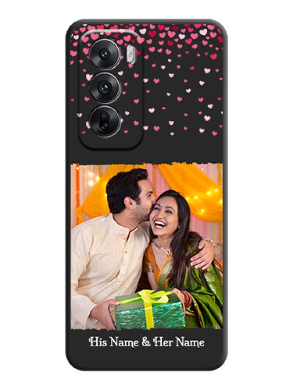 Custom Fall in Love with Your Partner on Photo On Space Black Custom Soft Matte Mobile Back Cover - Oppo Reno 12 5G