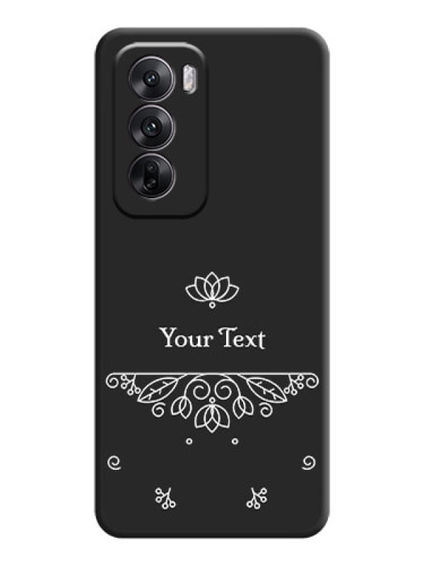 Custom Lotus Garden Custom Text On Space Black Custom Soft Matte Mobile Back Cover - Oppo Reno 12 5G