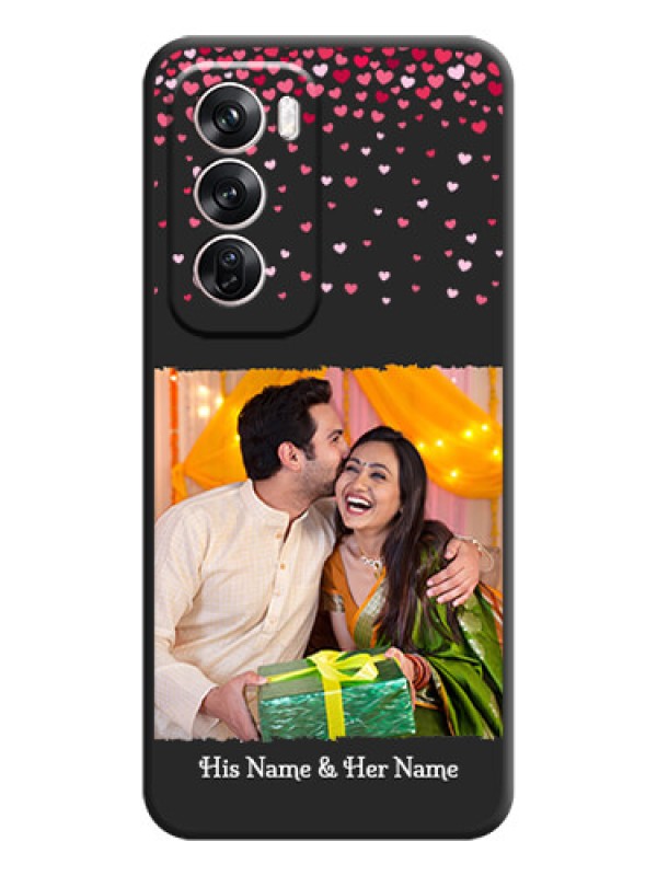 Custom Fall in Love with Your Partner on Photo On Space Black Custom Soft Matte Mobile Back Cover - Oppo Reno 12 Pro 5G