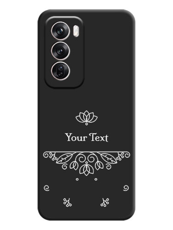 Custom Lotus Garden Custom Text On Space Black Custom Soft Matte Mobile Back Cover - Oppo Reno 12 Pro 5G