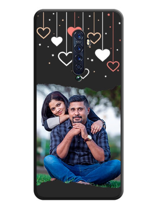 Custom Love Hangings with Splash Wave Picture on Space Black Custom Soft Matte Phone Back Cover - Oppo Reno 2