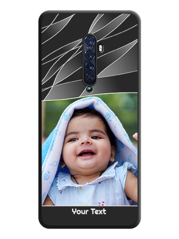 Custom Mixed Wave Lines on Photo on Space Black Soft Matte Mobile Cover - Oppo Reno 2