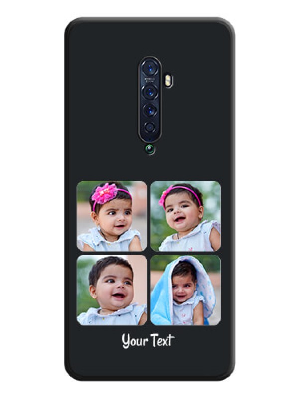 Custom Floral Art with 6 Image Holder on Photo on Space Black Soft Matte Mobile Case - Oppo Reno 2