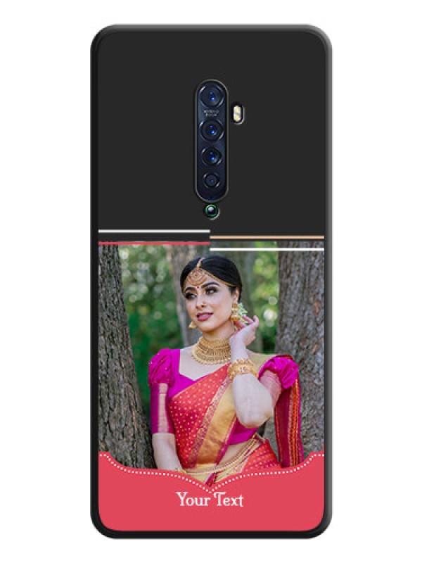 Custom Classic Plain Design with Name on Photo on Space Black Soft Matte Phone Cover - Oppo Reno 2