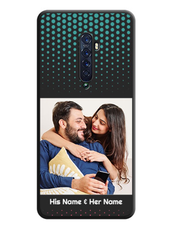 Custom Faded Dots with Grunge Photo Frame and Text on Space Black Custom Soft Matte Phone Cases - Oppo Reno 2