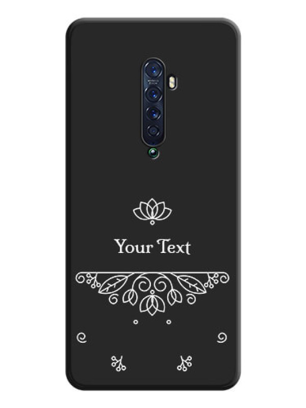 Custom Lotus Garden Custom Text On Space Black Personalized Soft Matte Phone Covers -Oppo Reno 2