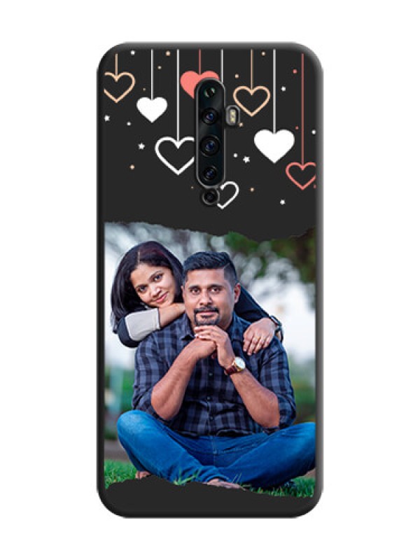 Custom Love Hangings with Splash Wave Picture on Space Black Custom Soft Matte Phone Back Cover - Oppo Reno 2F